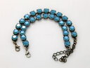 【送料無料】ブレスレット　アクセサリ—　スワロフスキークリスタルテニスブレスレットtennis bracelets with 8mm azure blue crystals..