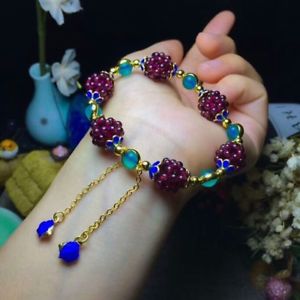 【送料無料】ブレスレット　アクセサリ—　ガーネットラウンドビーズブレスレットnatural red garnet crystal round beads bracelet aaa 35mm