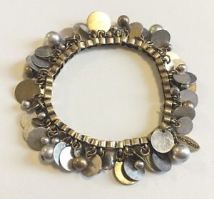 【送料無料】ブレスレット　アクセサリ—　メッキブレスレットビーズ vintage hultquist jewelry flexible gold plated bracelet beads ..