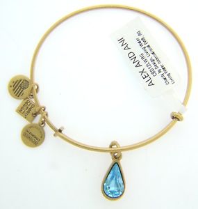 【送料無料】ブレスレット　アクセサリ—　アレックスリビングウォーターペンダントブレスレットゴールド alex and ani living water pendant bracelet rigid with gold finish 172