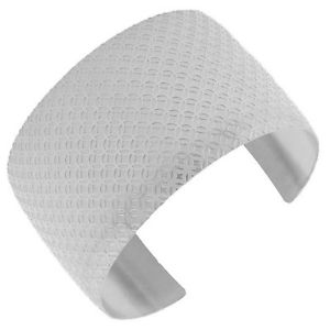 ブレスレット　アクセサリ—　ステンレススチールシルバーエンドワイドサークルオープンカフブレスレットstainless steel silver open end wide circle womens cuff bracelet