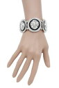 【送料無料】ブレスレット アクセサリ— レディースラウンドシルバーメタルライオンサークルファッションジュエリーladies round silver metal lion charm circle elastic fashion jewelry(4)