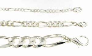 【送料無料】ブレスレット アクセサリ— ブレスレットフィガロチェーンイタリアbracelet silver plated figaro chain ...
