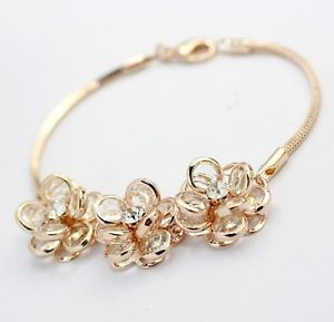 【送料無料】ブレスレット アクセサリ— ブレスレットメッキkクリスタルローズクリスマスluxury bracelet gold plated 18k...