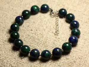 【送料無料】ブレスレット　アクセサリ—　シルバーブレスレットセミ925 silver bracelet and semi precious stonechrysocolla 10mm