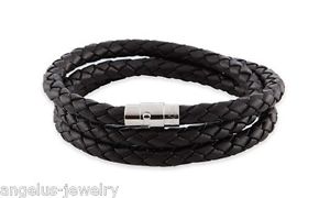 【送料無料】ブレスレット　アクセサリ—　ブレスレットリヴァダークブラウンステンレスalraune, leather bracelet riva , dark brown, 58 cm, stainless steel