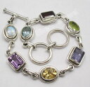 【送料無料】ブレスレット アクセサリ- 925 スターリングmultistones colorfulhandmadeブレスレットbirthday present925 sterling silver multistones colorful gem handmade bracelet