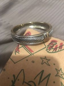 【送料無料】ブレスレット　アクセサリ—　デビッドゴールドシルバーブレスレットinspired by david yurman gold silver bracelet