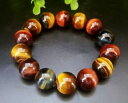 【送料無料】ブレスレット　アクセサリ—　ビードブレスレット 16mm natural colorful tiger eye stone gemstone beads jewelry bracelet