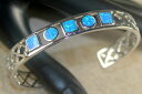【送料無料】ブレスレット アクセサリ- listingsilverファイアーオパールmultiブレスレットカフス listingsilver elegant blue fire opal multi stones bracelet cuff