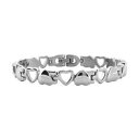【送料無料】ブレスレット アクセサリ- ジュエリーステンレススチールハートリンクロマンチックブレスレットwomens inox jewelry stainless steel heart link romantic bracelet