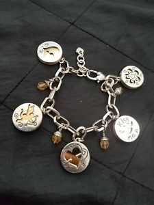 【送料無料】ブレスレット　アクセサリ—　ブライトンバレンタイントーンブレスレットbrighton love, valentine two tone charm bracelet