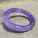 【送料無料】ブレスレット アクセサリ— ラベンダーハンドフラワーデザインブレスレット58mm natural lavender purple jad...