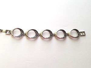 【送料無料】ブレスレット　アクセサリ—　ブライトンスクロールリンクチェーンブレスレットbrighton silver scroll hammered link chain bracelet