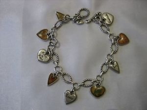 【送料無料】ブレスレット　アクセサリ—　brighton heart charm link bracelet toggle claspbrighton heart charm link bracelet toggle clasp