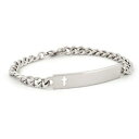 【送料無料】ブレスレット アクセサリ- スパイデルidブレスレットシルバークロスpersonalized speidel ladies id bracelet silver plated cross hand engraved free