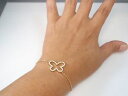 【送料無料】ブレスレット アクセサリ— ブレスレットkゴールドバタフライカットアウトdelicate butterfly cz bracelet 14k gold filled cutout butterfly charm(4)