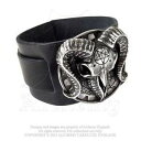 yzuXbg@ANZT?@aiwassuXbgVa102SVbNmetalwearM[alchemy gothic metalwear gears of aiwass ram skull bracelet pewter leather a102