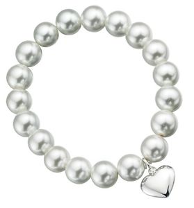 elements 925 polished sterling silver crystal pearl heart charm stretch braceletスターリングシルバークリスタルパールハートストレッチブレスレット※注意※NYからの配送になりますので2週間前後お時間をいただきます。人気の商品は在庫が無い場合がございます。ご了承くださいませ。サイズの種類の商品は購入時の備考欄にご希望のサイズをご記載ください。　携帯メールでの登録ですと楽天からのメールが届かない場合がございます。