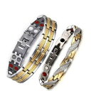 【送料無料】ブレスレット アクセサリ— チタンカップルブレスレットdouble strength 4 elements titanium steel magnetic therapy couple bracelet