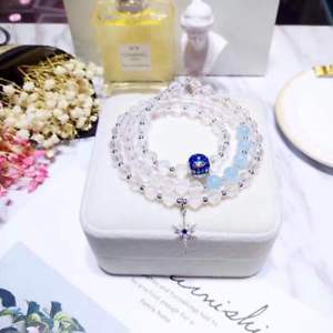 【送料無料】ブレスレット アクセサリ— クリアクリスタルスターリングシルバーブレスレットnatural clear crystal s925 ste...