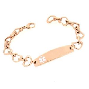 yzuXbg@ANZT?@pfBJA[g[YS[hXeXI[vn[guXbglymphedema no bpiv medical alert id rose gold stainless open heart bracelet