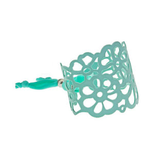 【送料無料】ブレスレット　アクセサリ—　ティールフラワータトゥーレディースブレスレットtatu by niente paura teal flower tattoo womens bracelet