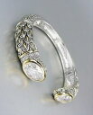 【送料無料】ブレスレット アクセサリ- デザイナーインスピレーションクリアクォーツバリカフブレスレットstunning designer inspired clear quartz cz crystals balinese cuff bracelet