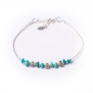 ブレスレット　アクセサリ—　アルジェントターコイズブレスレットド81stgeneration en argent turquoise veritable martele bracelet de perles