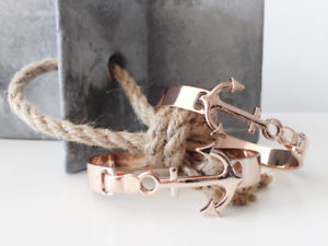 ̵ۥ֥쥹åȡ—ɥ󥫡֥쥹å2x rose gold anchor bracelet, mum dau...