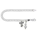 yzuXbg@ANZT?@C^AX^[OVo[_uNuXbg{{[r[Yitaly sterling silver 8 double link charm bracelet w ribbon amp; ball bead charms