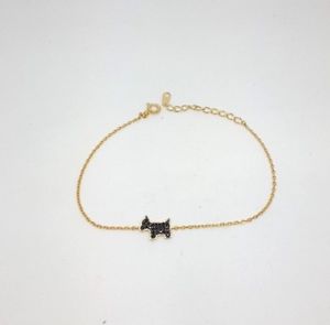 【送料無料】ブレスレット　アクセサリ—　スターリングシルバーイエローゴールドメッキブレスレットドルmiran 231155 sterling silver yellow gold plated cz dog bracelet 12g rrp59