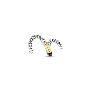 【送料無料】ブレスレット　アクセサリ—　ブレスレットステンレススチールクロスbracelet stainless steel cross medieval golden