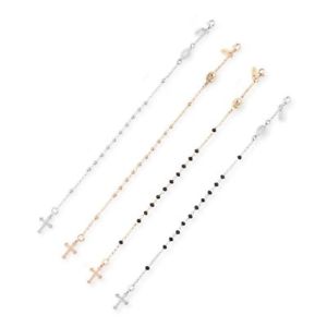 楽天hokushin【送料無料】ブレスレット　アクセサリ—　ブレスレットロザリオアーメンクロスペンダントzirconata colours various925bracelet rosary amen silver 925 with cross pendant zirconata colours var