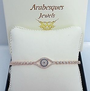 arabesques sterling silver9ct rose gold evil eyehamsa tennis slider braceletアラベスクスターリングシルバーローズゴールドテニススライダーブレスレット※注意※NYからの配送になりますので2週間前後お時間をいただきます。人気の商品は在庫が無い場合がございます。ご了承くださいませ。サイズの種類の商品は購入時の備考欄にご希望のサイズをご記載ください。　携帯メールでの登録ですと楽天からのメールが届かない場合がございます。