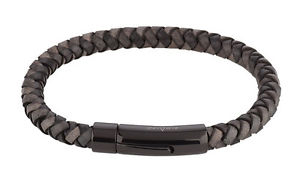 【送料無料】ブレスレット　アクセサリ—　ペルナイルalraune, cinturino in pell , 21cm, nile nero , grigio,