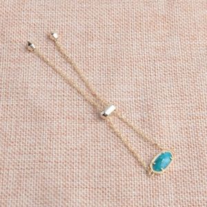 楽天hokushin【送料無料】ブレスレット　アクセサリ—　ケンドラスコットelainaチェーンブレスレットトルコwkendra scott elaina gold adjustable chain bracelet veined turquoise w dust bag