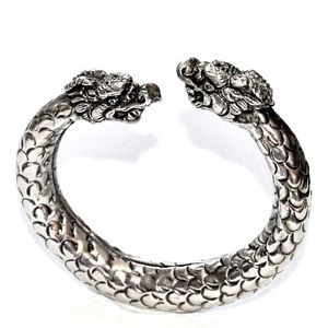 【送料無料】ブレスレット アクセサリ— エスニックカフブレスレットオリジナルキメラドラゴンジュエルethnic cuff bracelet silver plated original chimera or dragon jewel a1