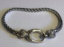 【送料無料】ブレスレット　アクセサリ—　ブライトンブレスレットシルバークラスプハートブレスレットチェーンbrighton bracelet silver clasp heart wrist bracelet jewels braided chain