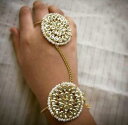 【送料無料】ブレスレット アクセサリ- ウェディングリングブレスレットkundan high quality handmade wedding ring bracelet px19531