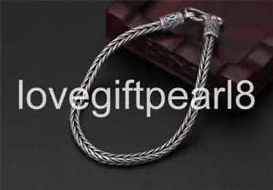 【送料無料】ブレスレット　アクセサリ—　スターリングシルバーレトロロープブレスレットpure s925 sterling silver individuality popular retro hemp rope mans bracelet