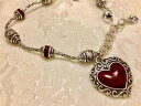 【送料無料】ブレスレット　アクセサリ—　ブライトンパークアベニューブレスレットビーズbrighton park avenue bracelet red leather heart and beads