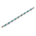 【送料無料】ブレスレット アクセサリ— メタルターコイズレディースブレスレットplated alloy metal turquoise stone elephant ladies magnetic bracelet 17cm long