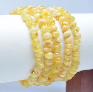 【送料無料】ブレスレット　アクセサリ—　ロットバルトイエローバロックブレスレットlot 5 whole true baltic amber yellow baroque adult bracelet 246g ta2138
