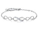 【送料無料】ブレスレット アクセサリ- ビリースターリングシルバーブレスレットbillie bijoux 925 sterling silver infinity endless love symbol charm bracelet