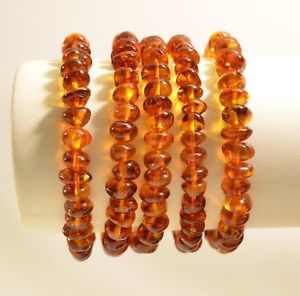 【送料無料】ブレスレット　アクセサリ—　ロットバルトブレスレットコニャックビーズlot 5 whole genui..