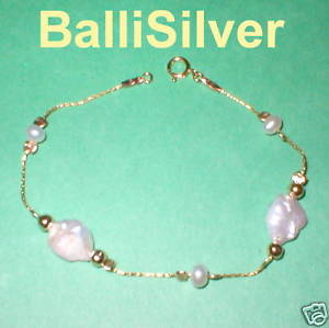 【送料無料】ブレスレット アクセサリ— ゴールドビーズブレスレットサイズ14kt gold filled beads and freshwater keshi pearls bracelet made to your size