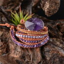 【送料無料】ブレスレット アクセサリ- レザーラップビーズブレスレットシックバレンタインwomen leather wrap beaded bracelet handmade boho chic jewelry valentines gift