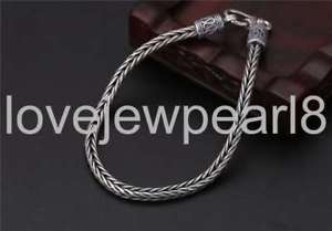 【送料無料】ブレスレット　アクセサリ—　スターリングシルバーレトロロープブレスレットpure s925 sterling silver individuality popular retro hemp rope mans bracelet