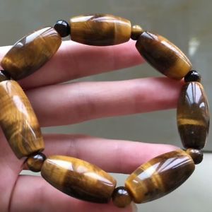 【送料無料】ブレスレット　アクセサリ—　タイガーアイビードブレスレットnatural yellow tigers eye gemstone beads bracelet aaaa